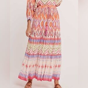 Maison Derhy Flynn Viscose Printed Long Skirt